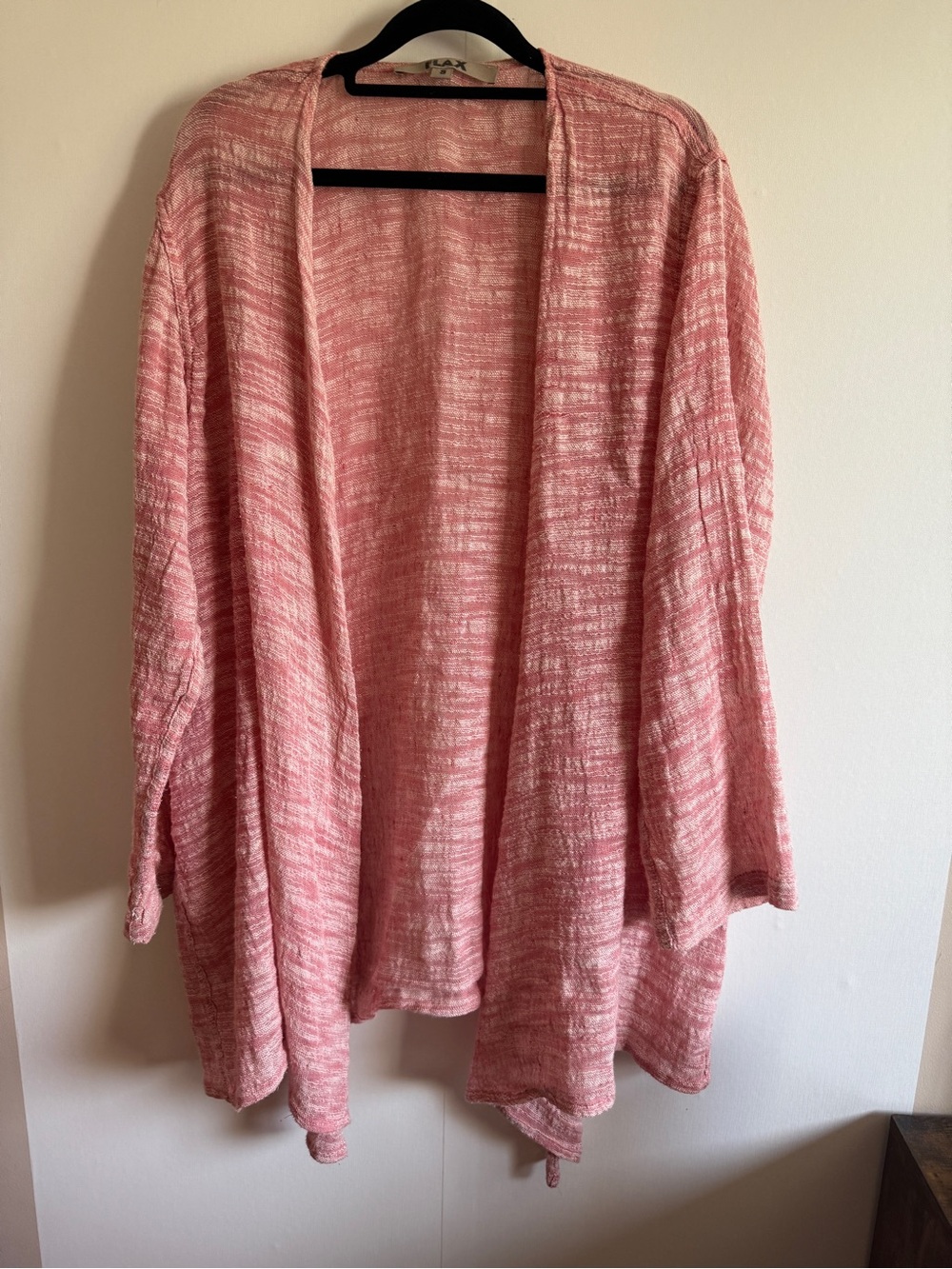 FLAX Linen Cotton Open Front Cardigan Kimono Jacket S